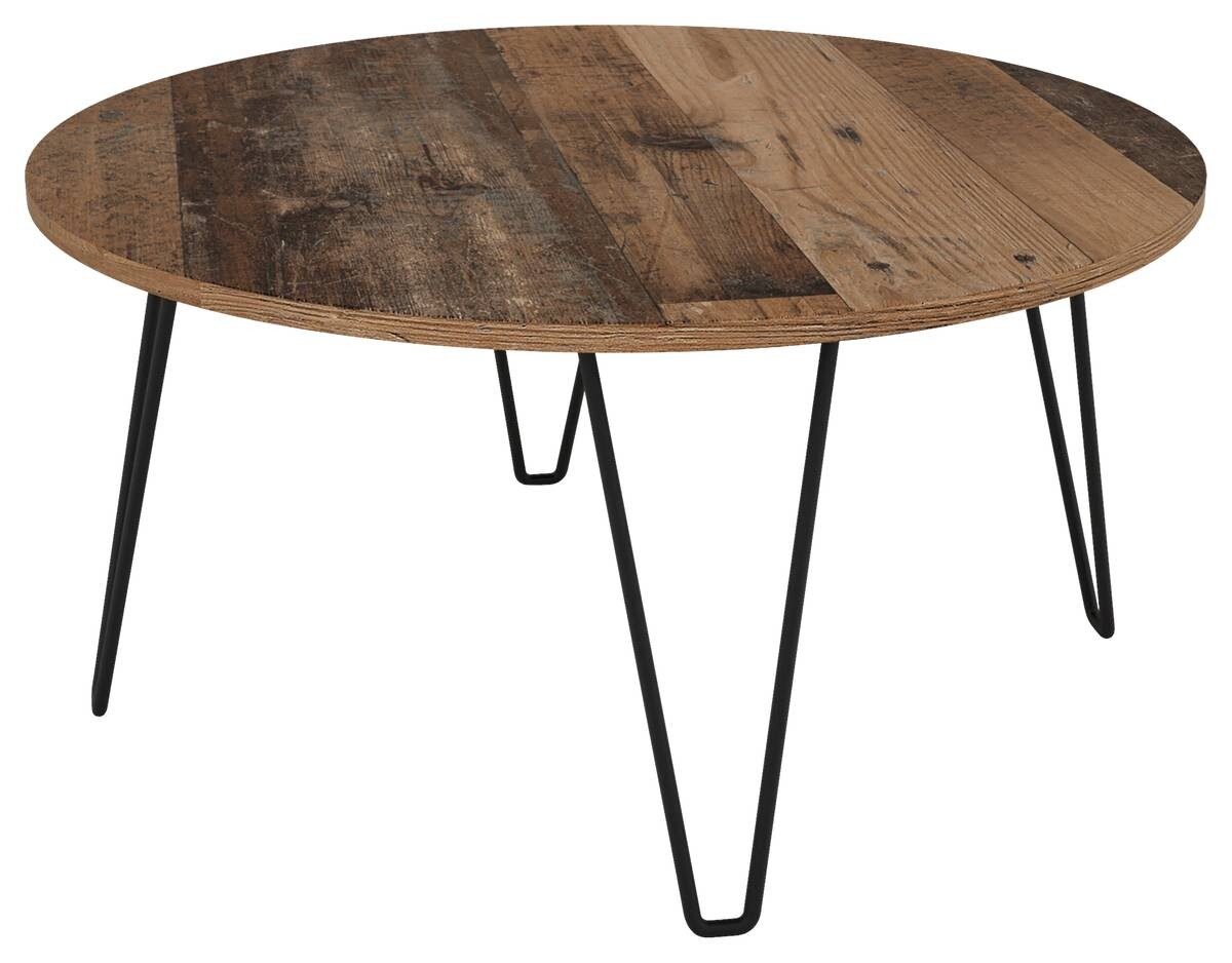 byLIVING Couchtisch FLAIR Eiche Old Wood schwarz Holzwerkstoff Metall