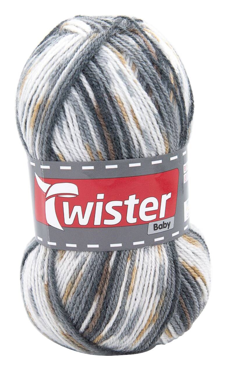 Twister Handstrickgarn Baby grau L: ca. 21000 cm