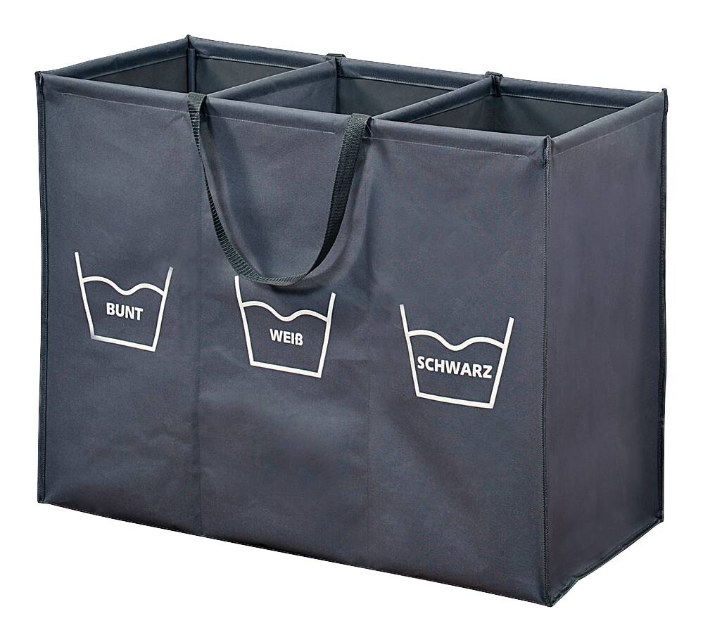 Kesper Wäschesammler grau Polyester B/H/L: ca. 36x60x74 cm