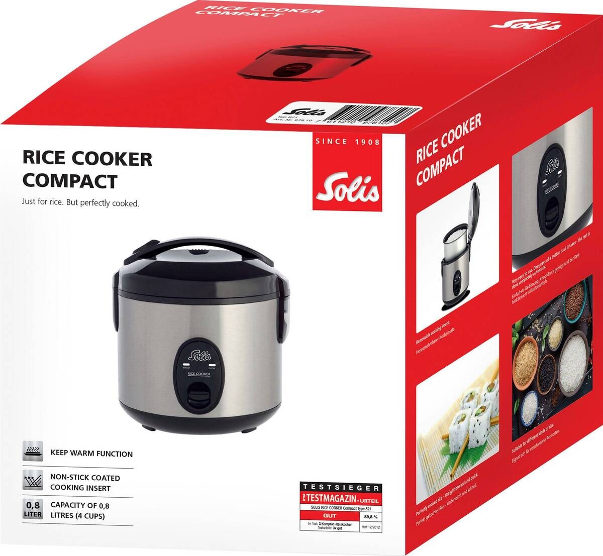 Solis Reiskocher schwarz Edelstahl