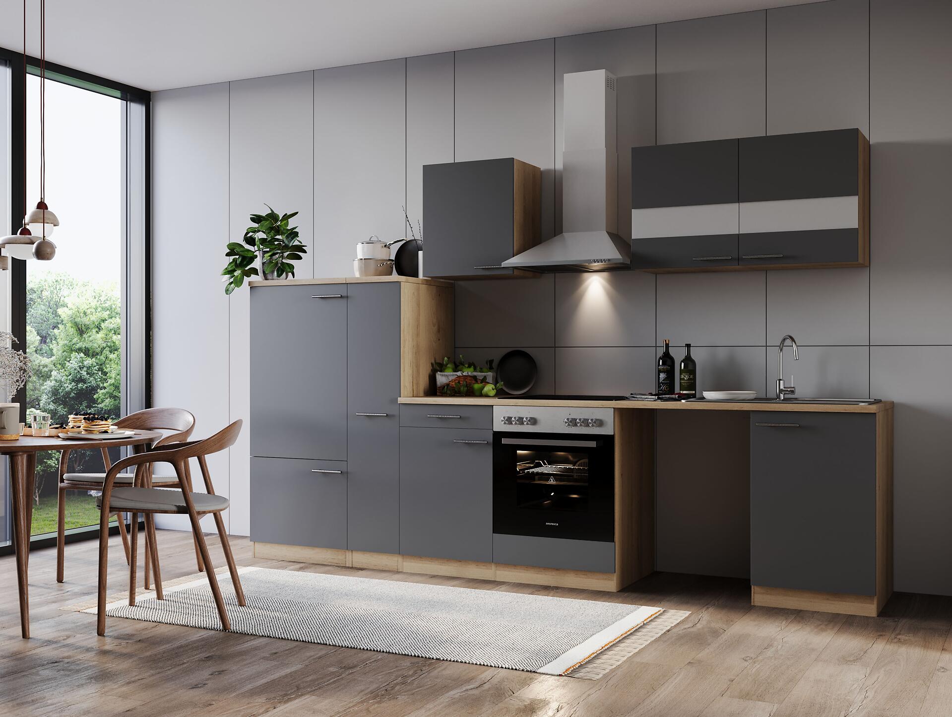 Respekta Küchenblock Merle grau B/H/T: ca. 310x200x60 cm