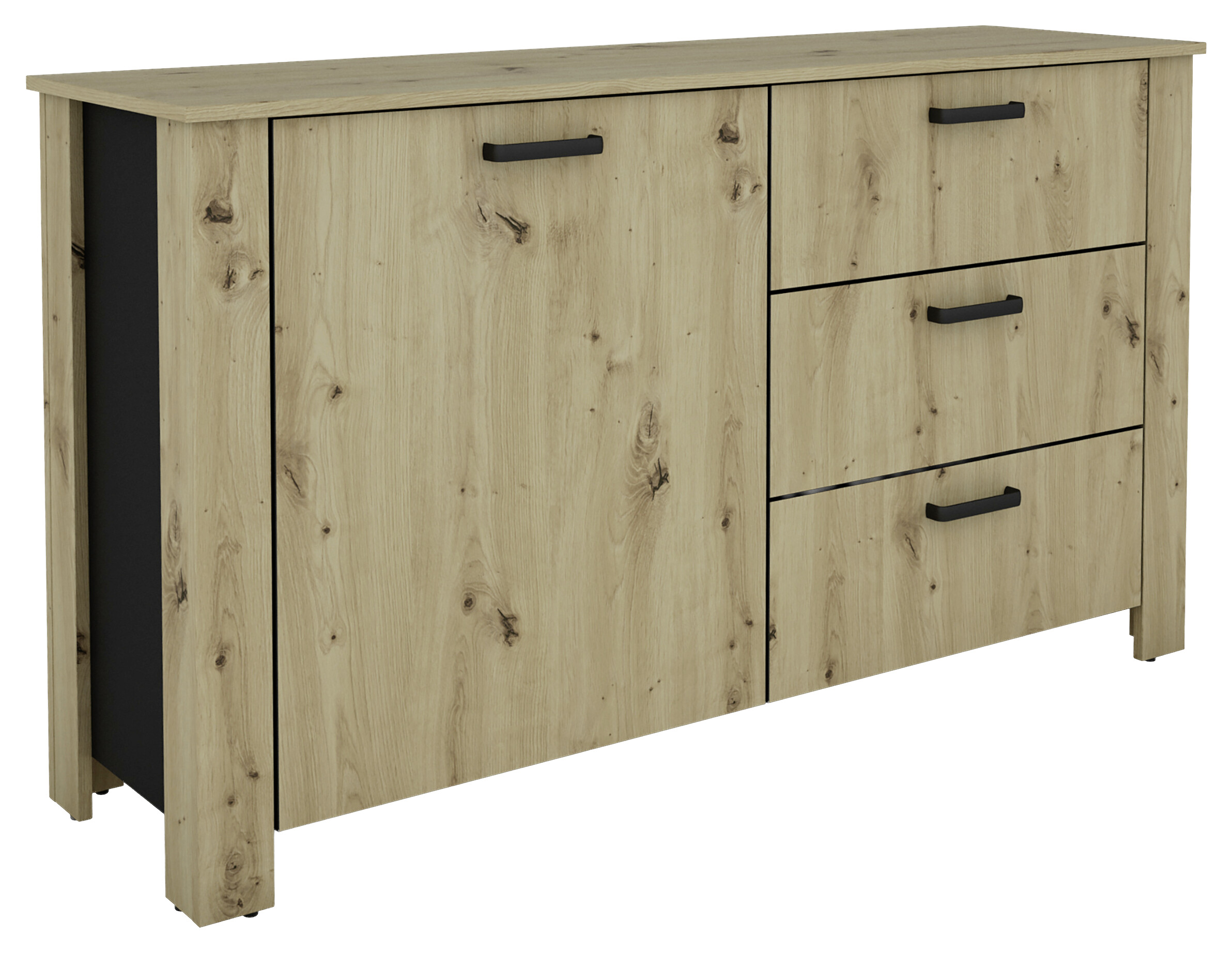Sideboard FARO Eiche schwarz B/H/T: ca. 140x84x40 cm