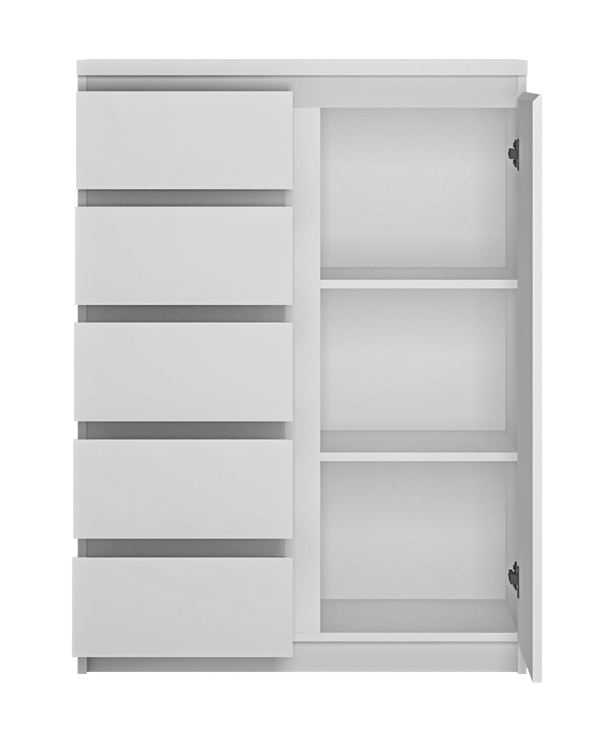 Highboard Fribo Alpinweiß Spanplatte B/H/T: ca. 83x114x40 cm