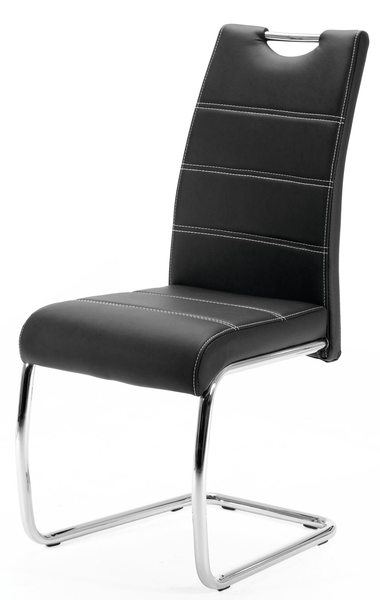 Schwingstuhl Flora schwarz Kunstleder B/H/T: ca. 43x98x59 cm