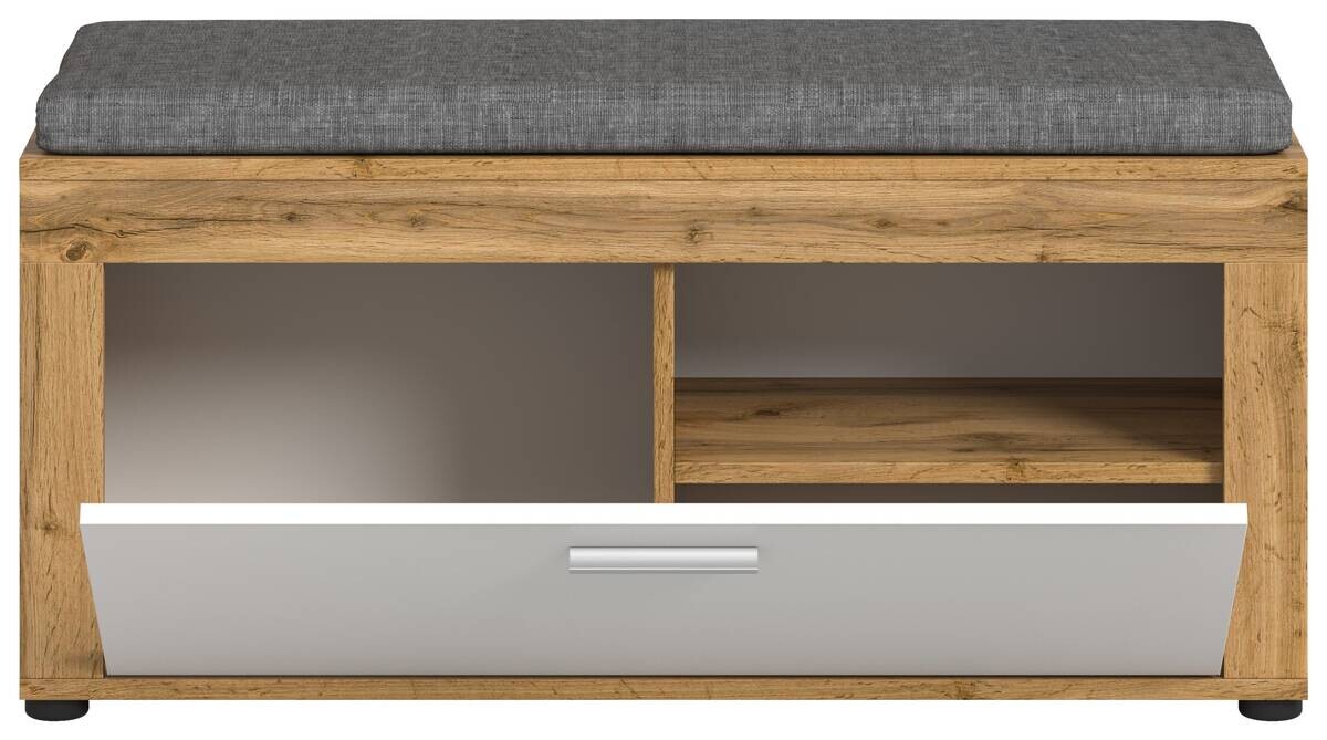 Sitzbank JAM Eiche Wotan Nachbildung weiß B/H/T: ca. 100x44x35 cm