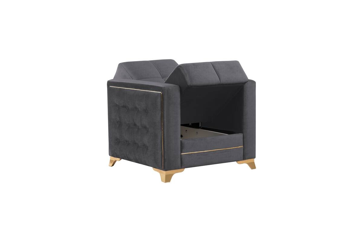 Sofa 3-2-1 Cavana grau Microfaser