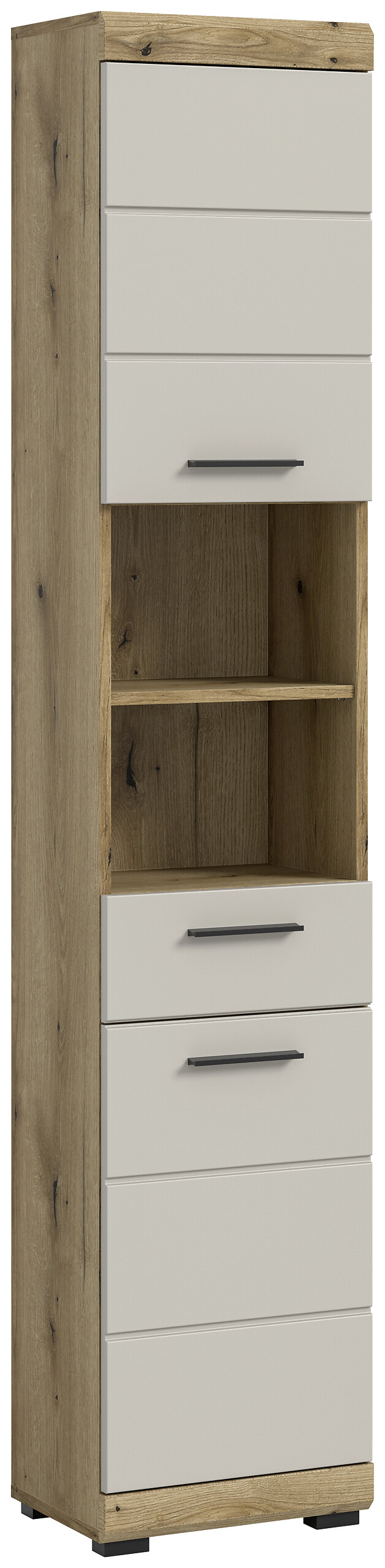 Badhochschrank Scout Evoke Oak Nachbildung Kaschmirgrau Nachbildung B/H/T: ca. 37x191x31 cm Badhochschrank Scout Evoke Oak Nachbildung Kaschmirgrau Nachbildung B/H/T: ca. 37x191x31 cm