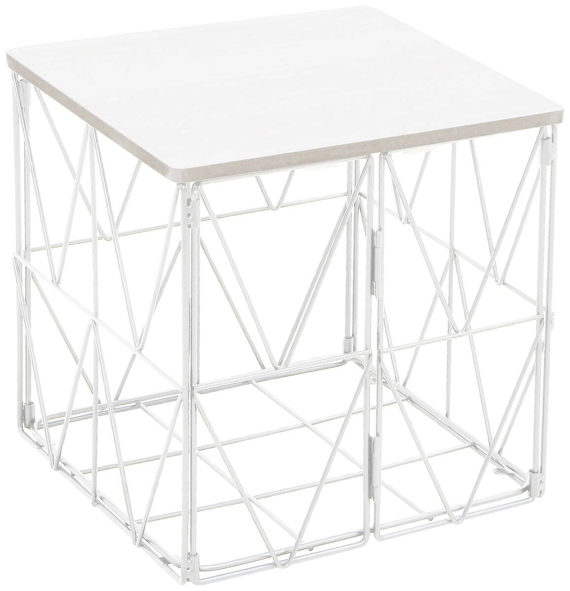 POCOline Beistelltisch weiß Metall B/H/T: ca. 28x28x28 cm