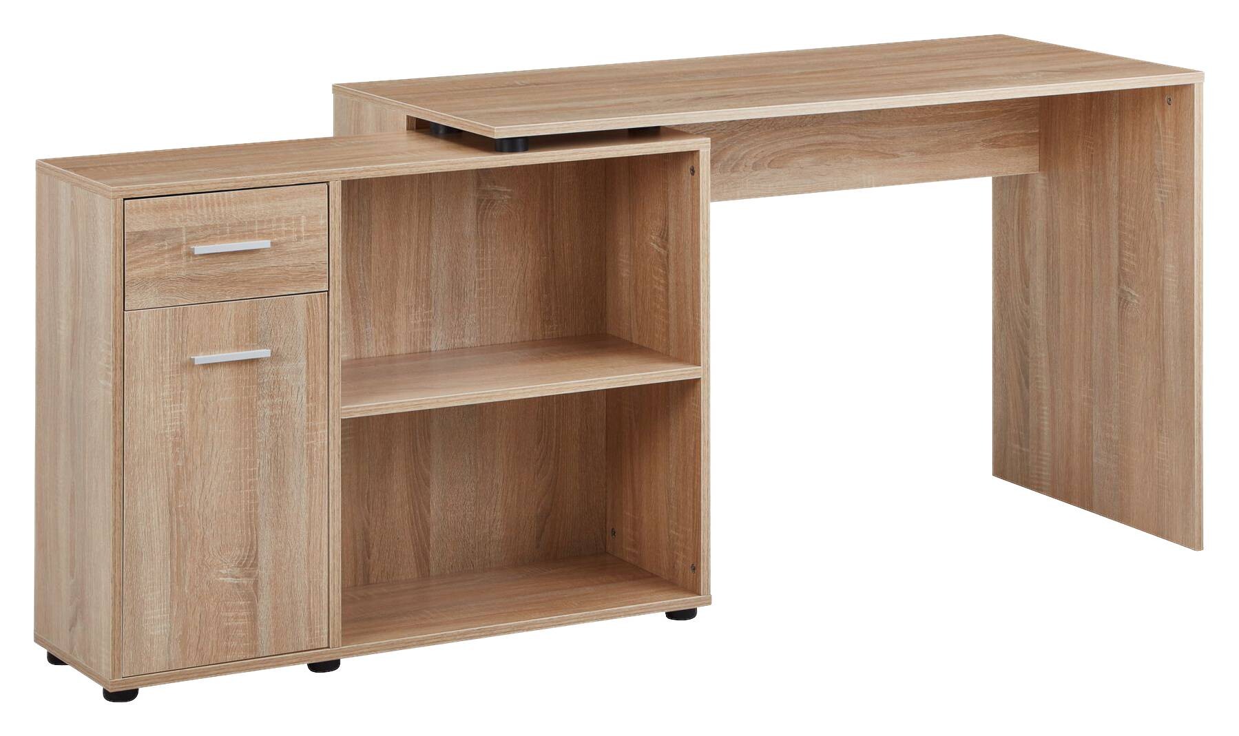 Schreibtischkombination Eiche Sonoma Nachbildung B/H/T: ca. 120x75,5x106,5 cm