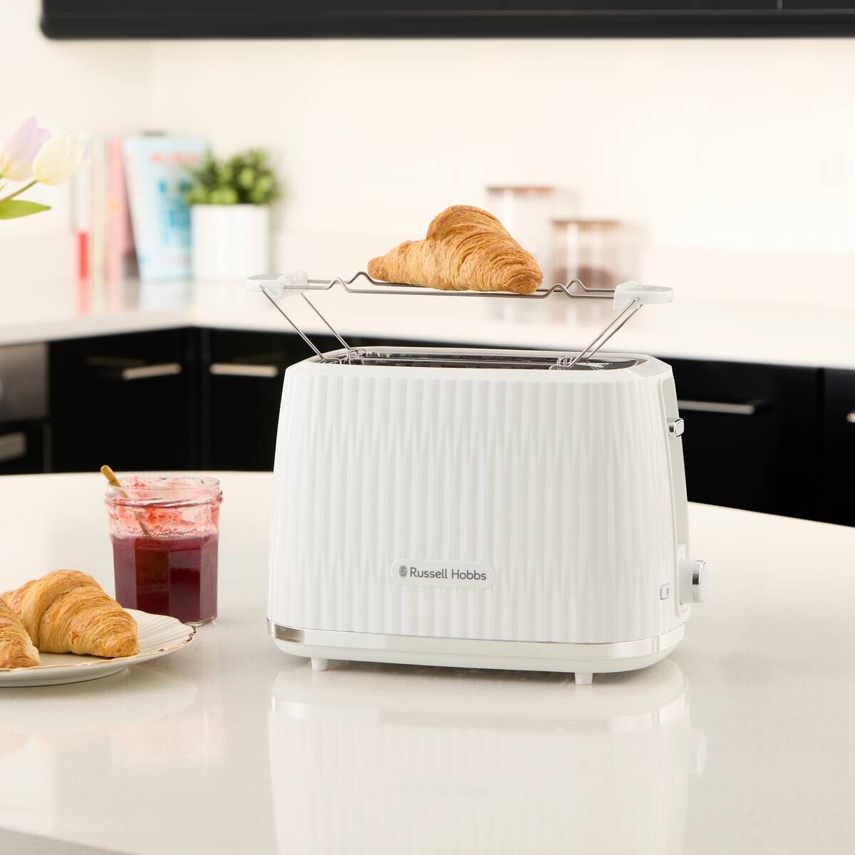 Russel Hobbs Toastautomat 27370-56 weiß Edelstahl Kunststoff B/H/L: ca. 17,4x19,1x27,8 cm