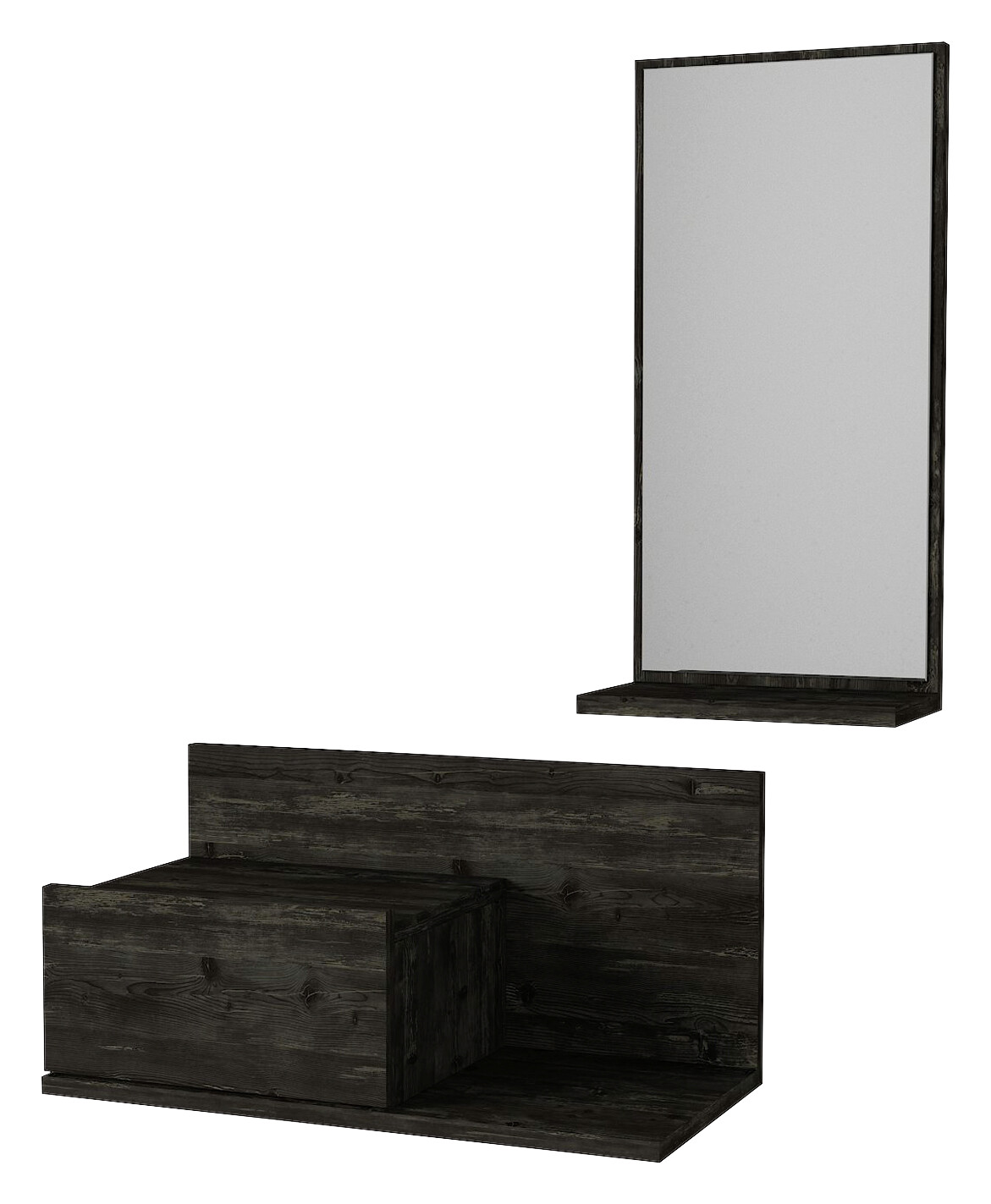 Konsolentisch Drax dunkelgrau Spanplatte B/H/T: ca. 60x29,5x30 cm