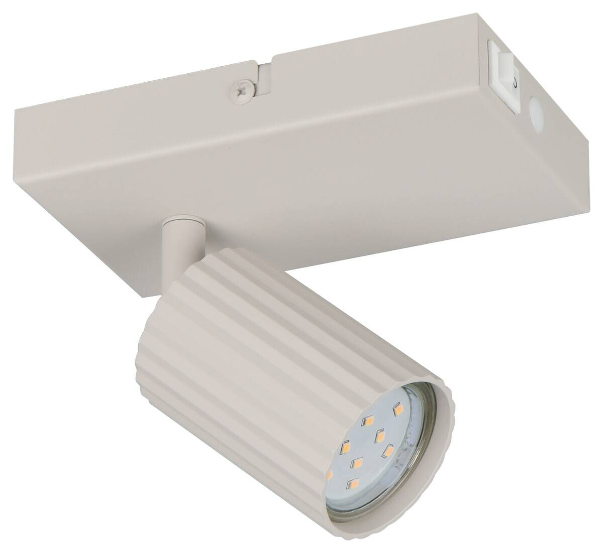 Reality Leuchten Spots Soka grau Metall B/H/L: ca. 9x15x14,5 cm GU10 1 Brennstellen