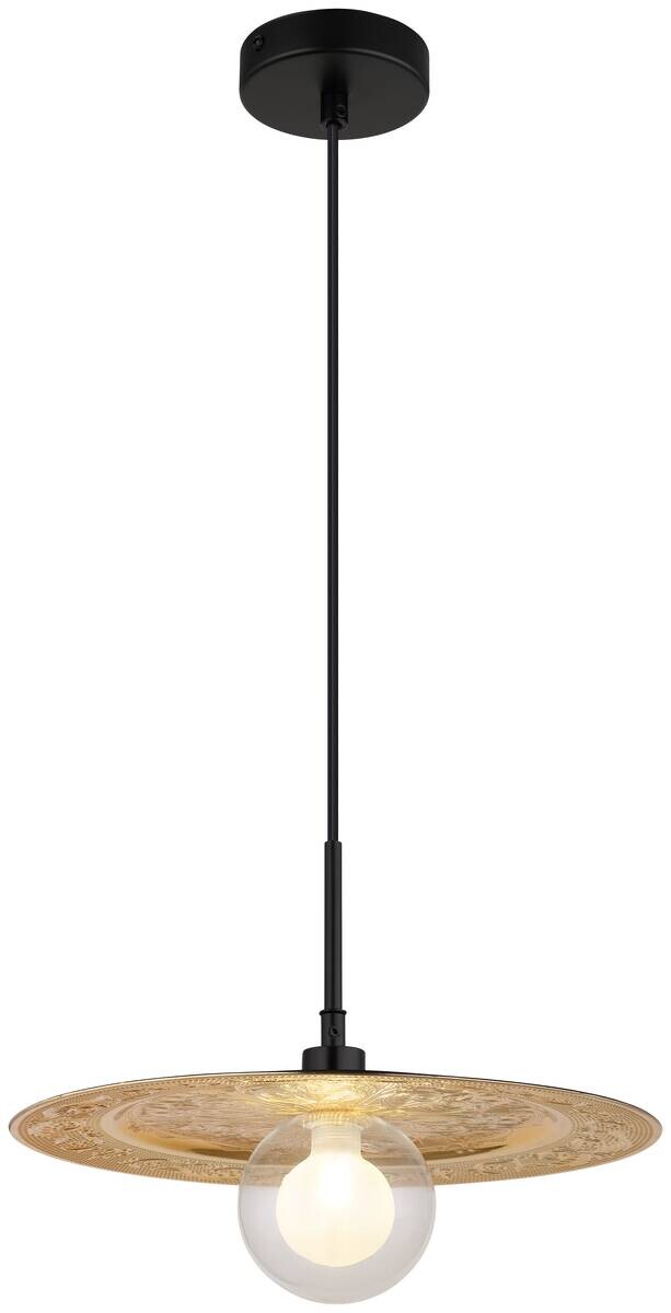 GLOBO LED-Pendelleuchte schwarz gold Metall Kunststoff H/D: ca. 119x33 cm 1.0 Brennstellen