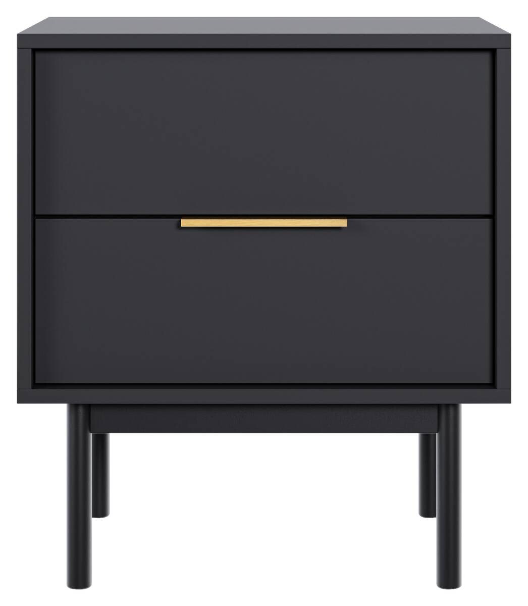 Nachtkonsole VIVA schwarz B/H/T: ca. 54x63x39 cm