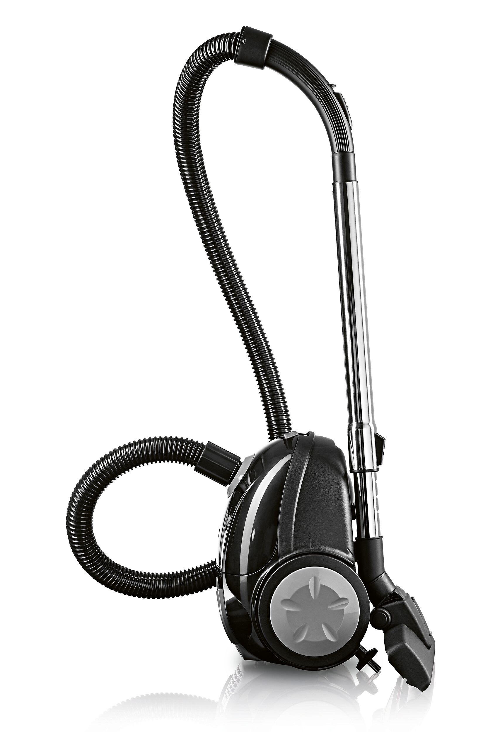 CLEANmaxx Beutelstaubsauger schwarz grau B/H/L: ca. 28x28,5x40 cm