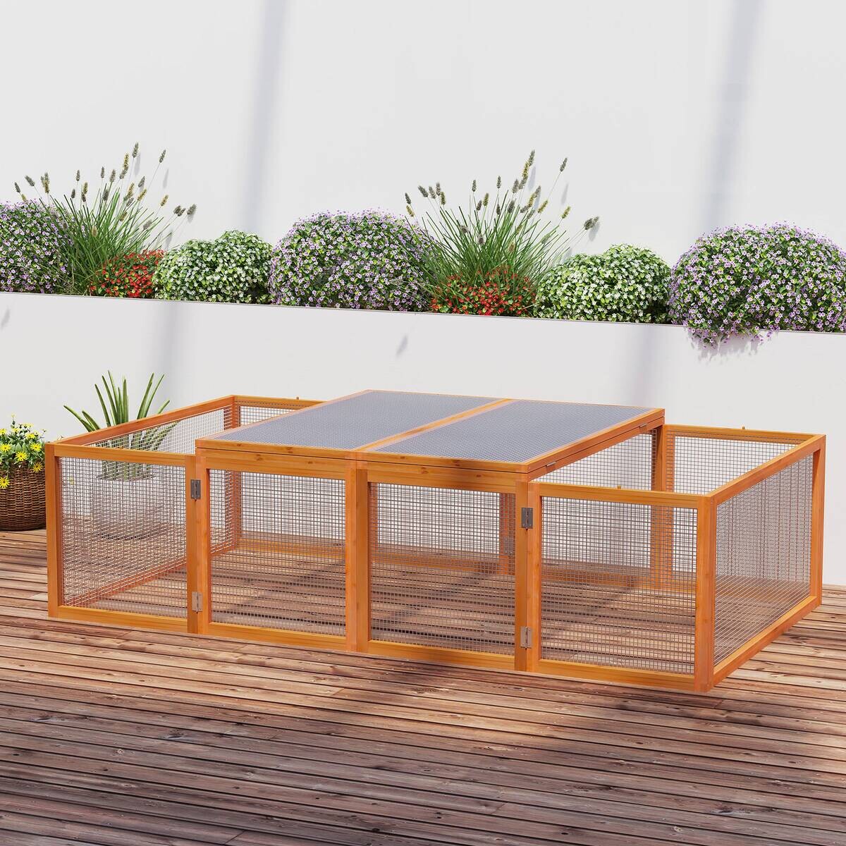 PawHut Gehege natur Polypropylen B/H/L: ca. 100x181x48 cm