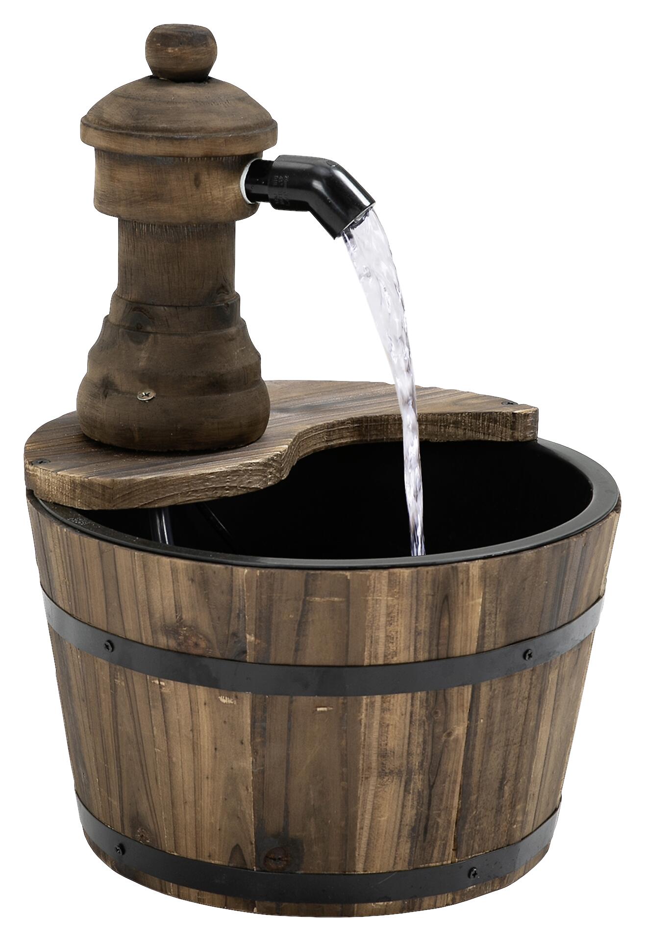 Outsunny Gartenbrunnen natur B/H/L/D: ca. 27x37x27x27 cm