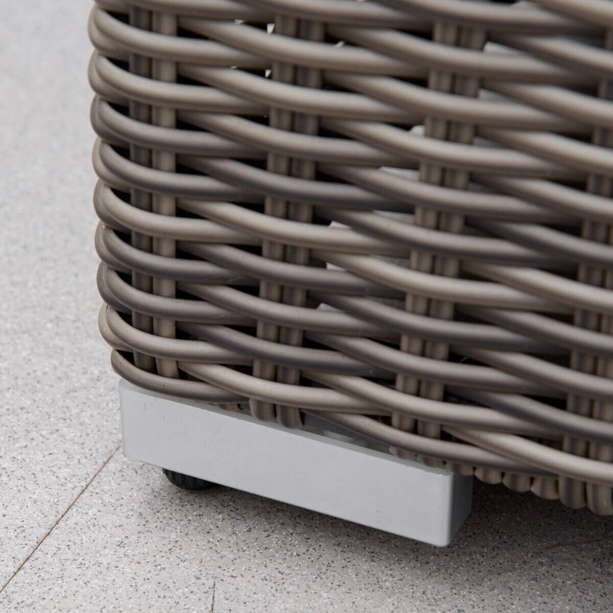 Outsunny Sonnenliege grau Aluminium B/H/L: ca. 60x195x91 cm