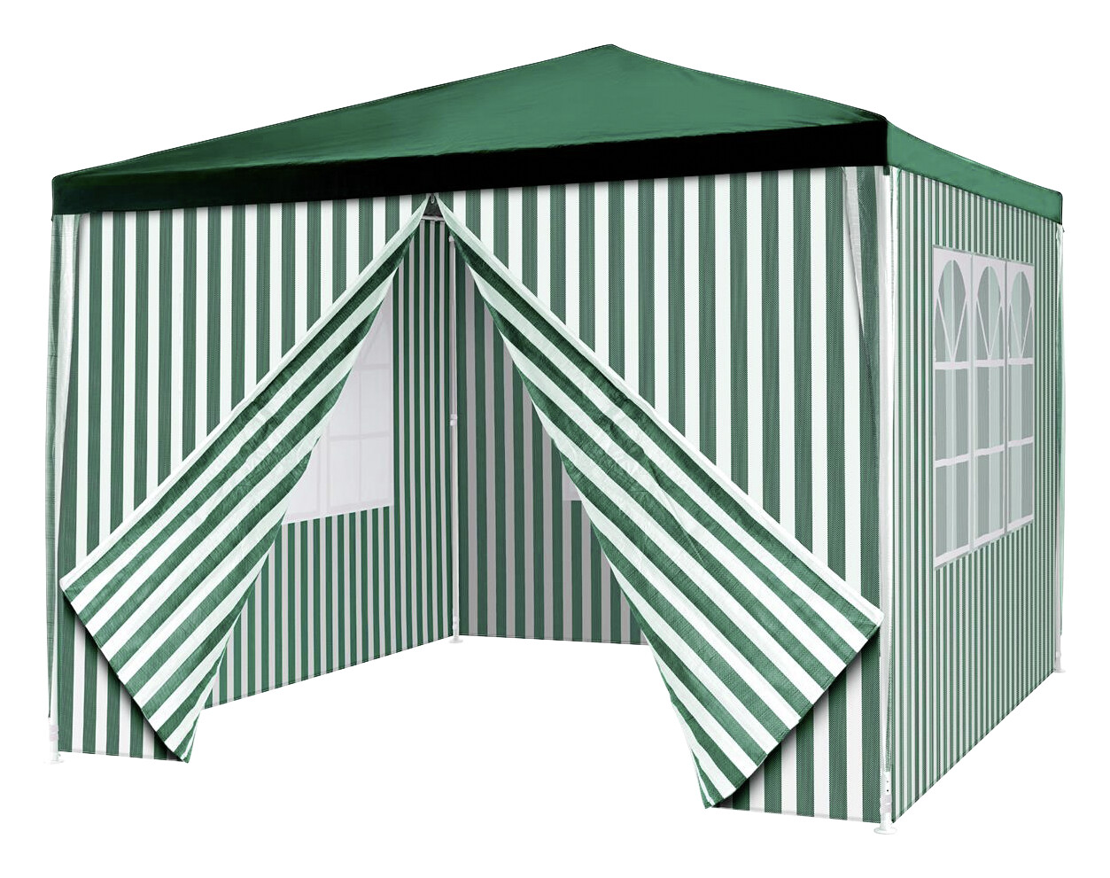 VCM Pavillon grün Polyester-Mischgewebe B/H/L: ca. 300x187x300 cm