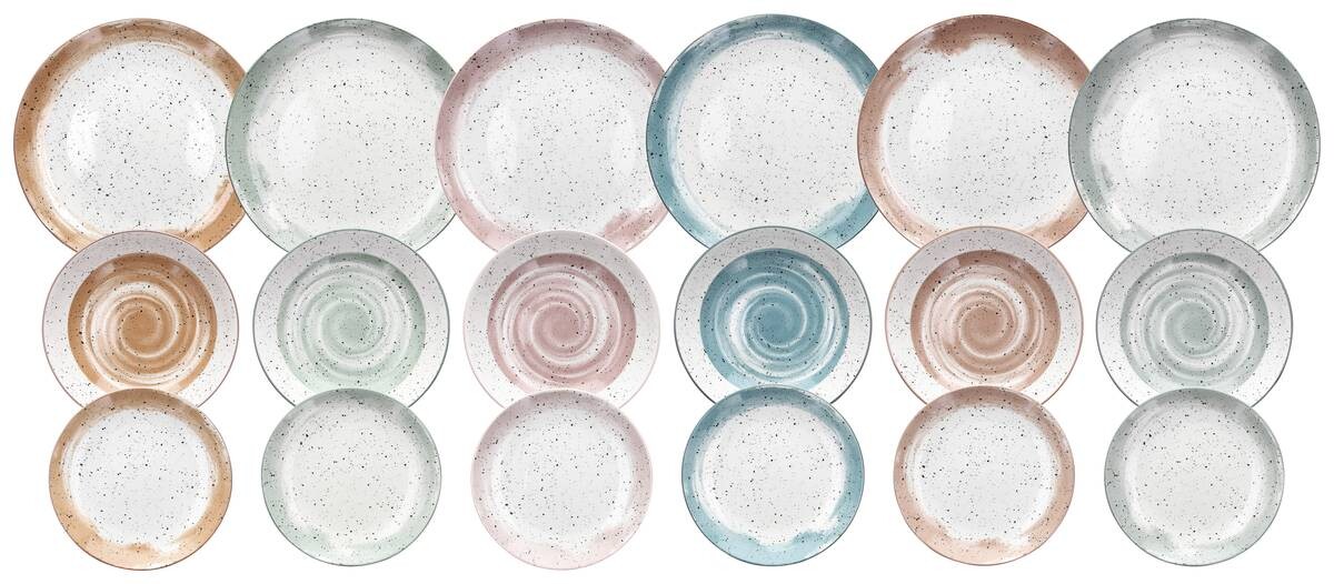 TOGNANA Tafelservice Sienna multicolor Porzellan 18 tlg. TOGNANA Tafelservice Sienna multicolor Porzellan 18 tlg.