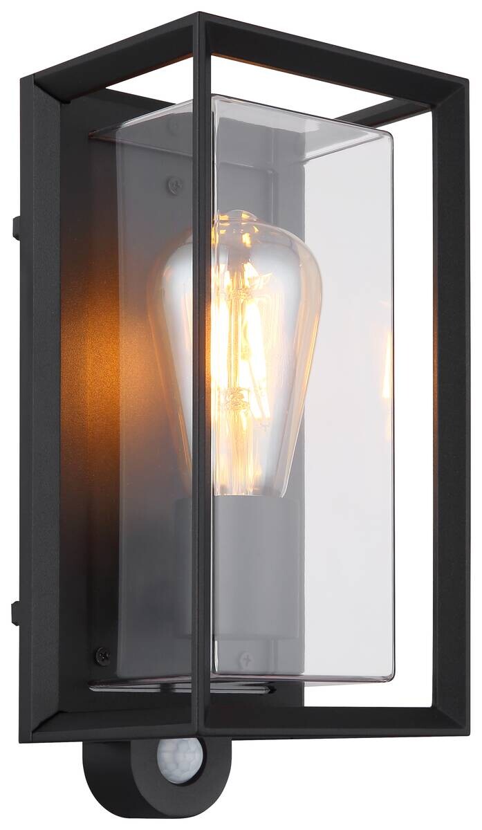 Außenleuchte transparent schwarz B/H/T: ca. 13x28x12,2 cm