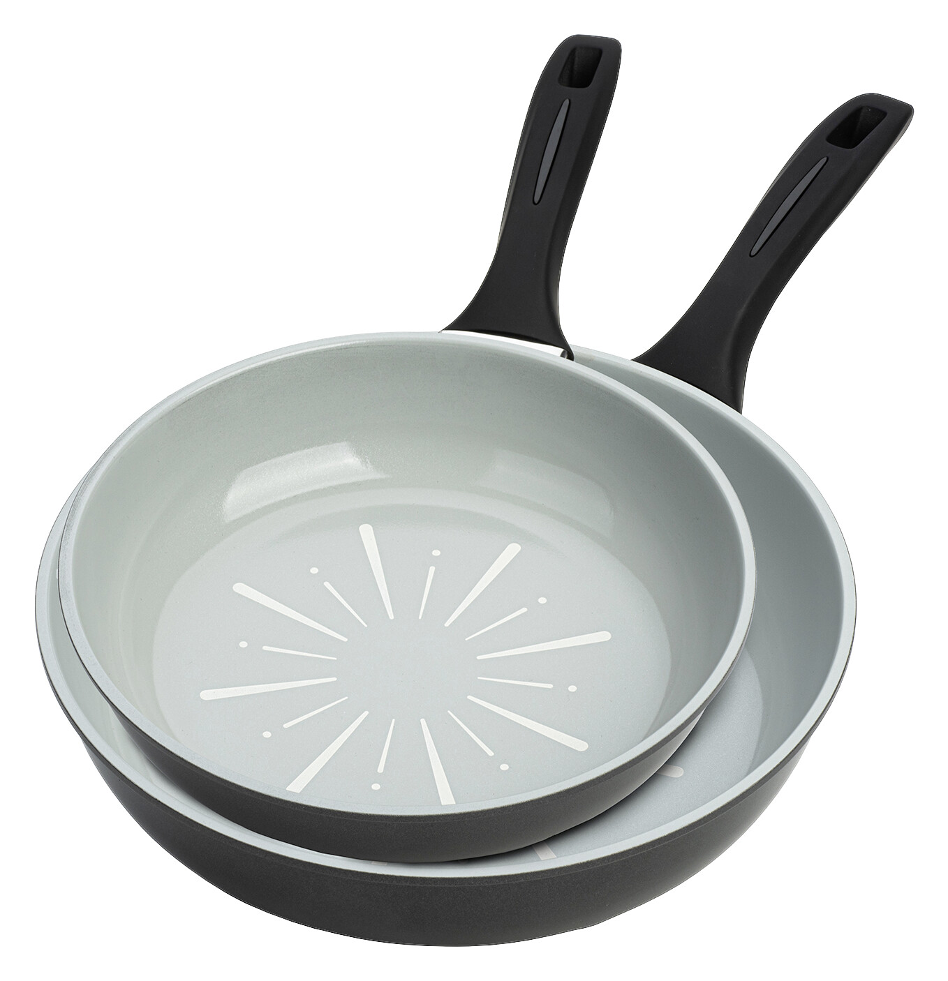 POCOline Pfannenset grau Aluminium 2 tlg.