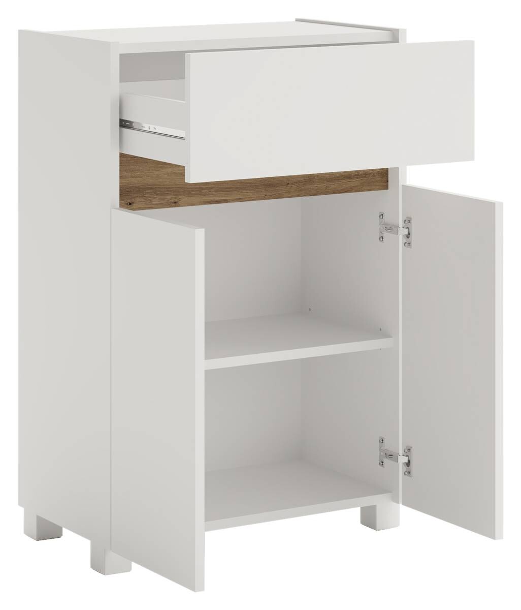 Unterschrank Cosmo perlweiß B/H/T: ca. 56,9x84,8x33 cm