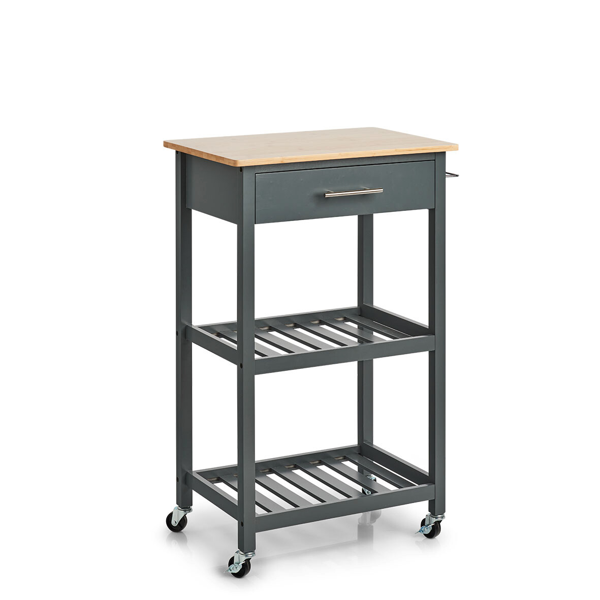 Zeller Küchenrollwagen grau MDF B/H/L: ca. 40x93x58 cm