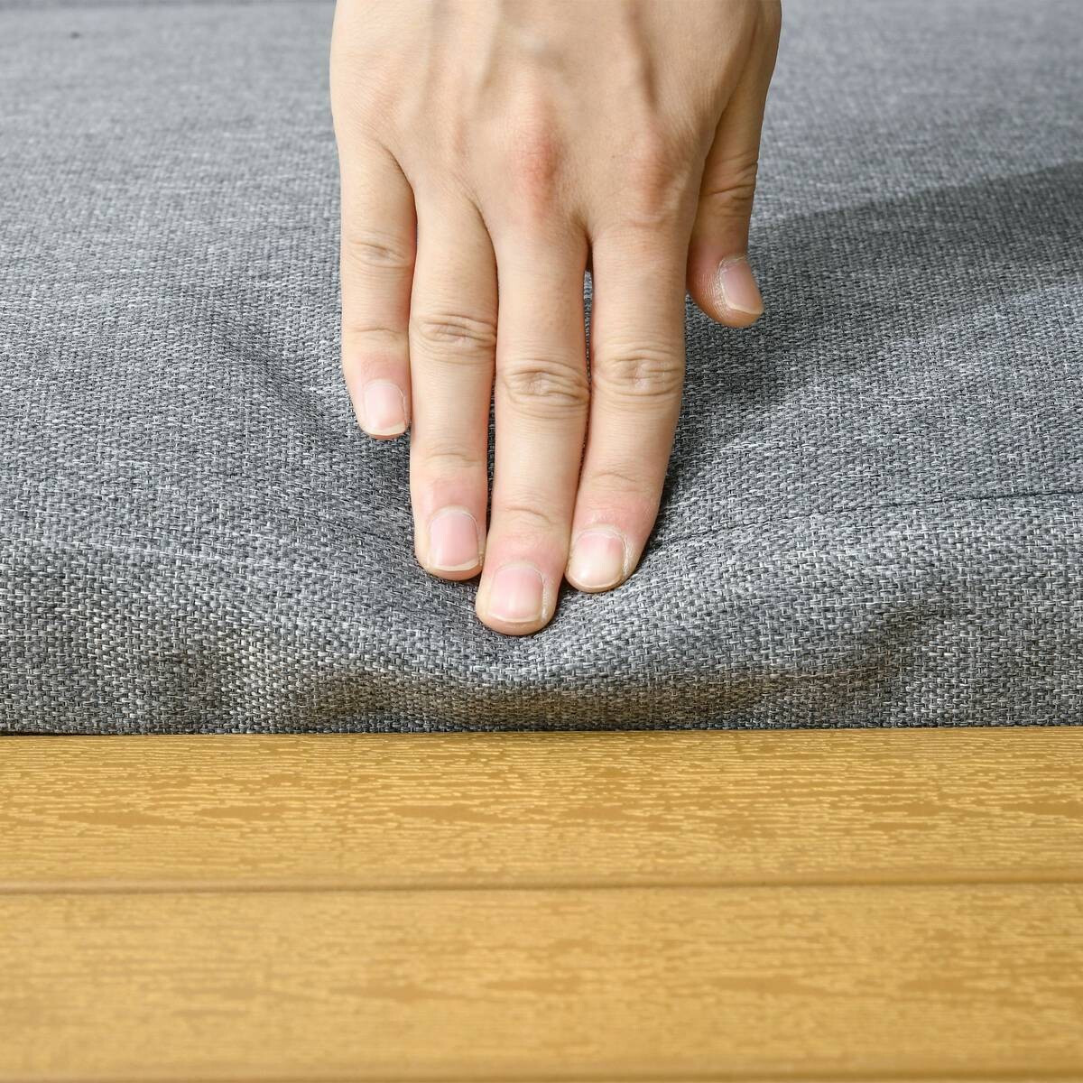 Outsunny Gartensitzgruppe hellgrau Aluminium B/H/L: ca. 78x72x150 cm