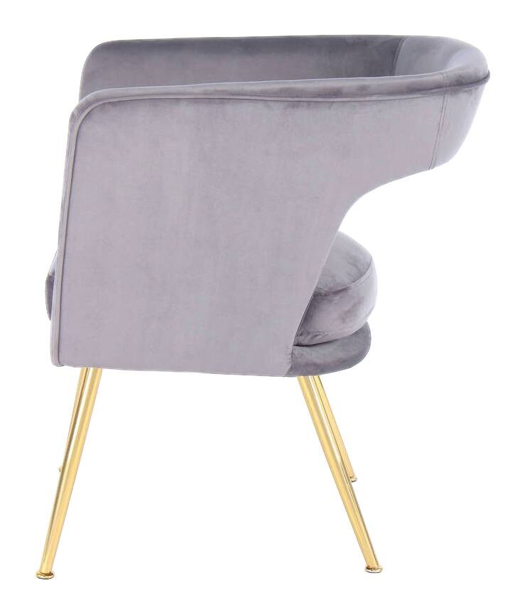 Stuhl Jolene 100 grau Microfaser Samt B/H/T: ca. 60x77x63 cm