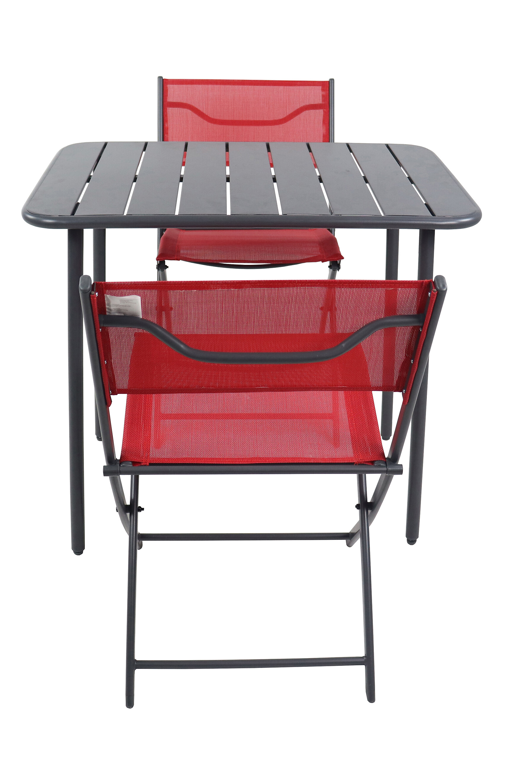 VCM Gartensitzgruppe Sumila rot Stahl B/H/L: ca. 80x72x55 cm