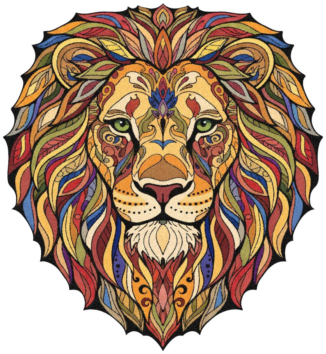 Fußmatte Löwenkopf Multi B/L: ca. 90x98 cm
