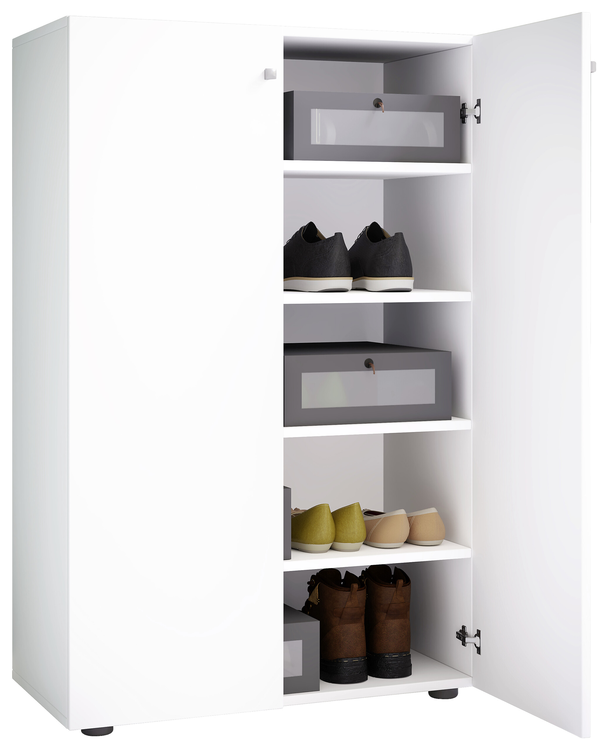 Schuhschrank Lona weiß B/H/T: ca. 70x110x39 cm