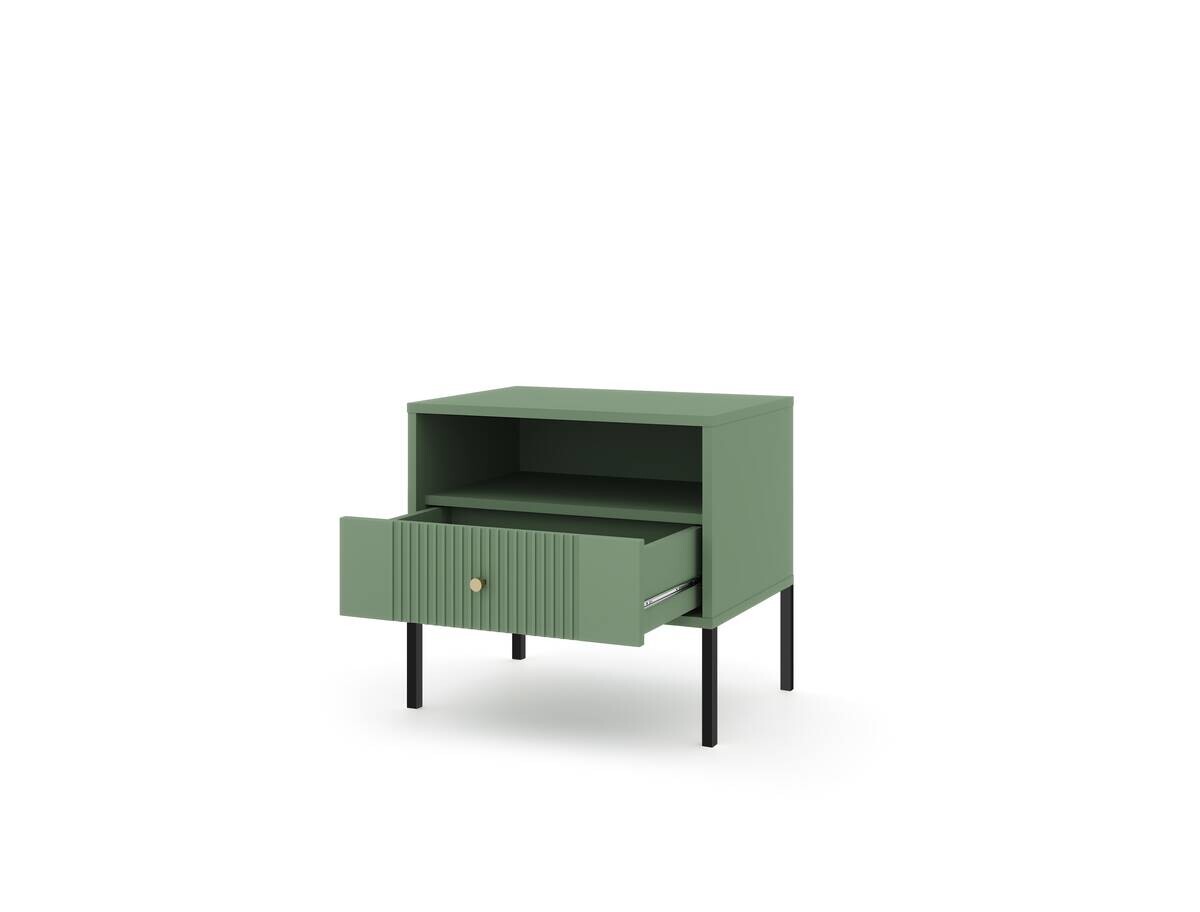 Nachtkonsole ISEO grün B/H/T: ca. 54x50,5x39 cm