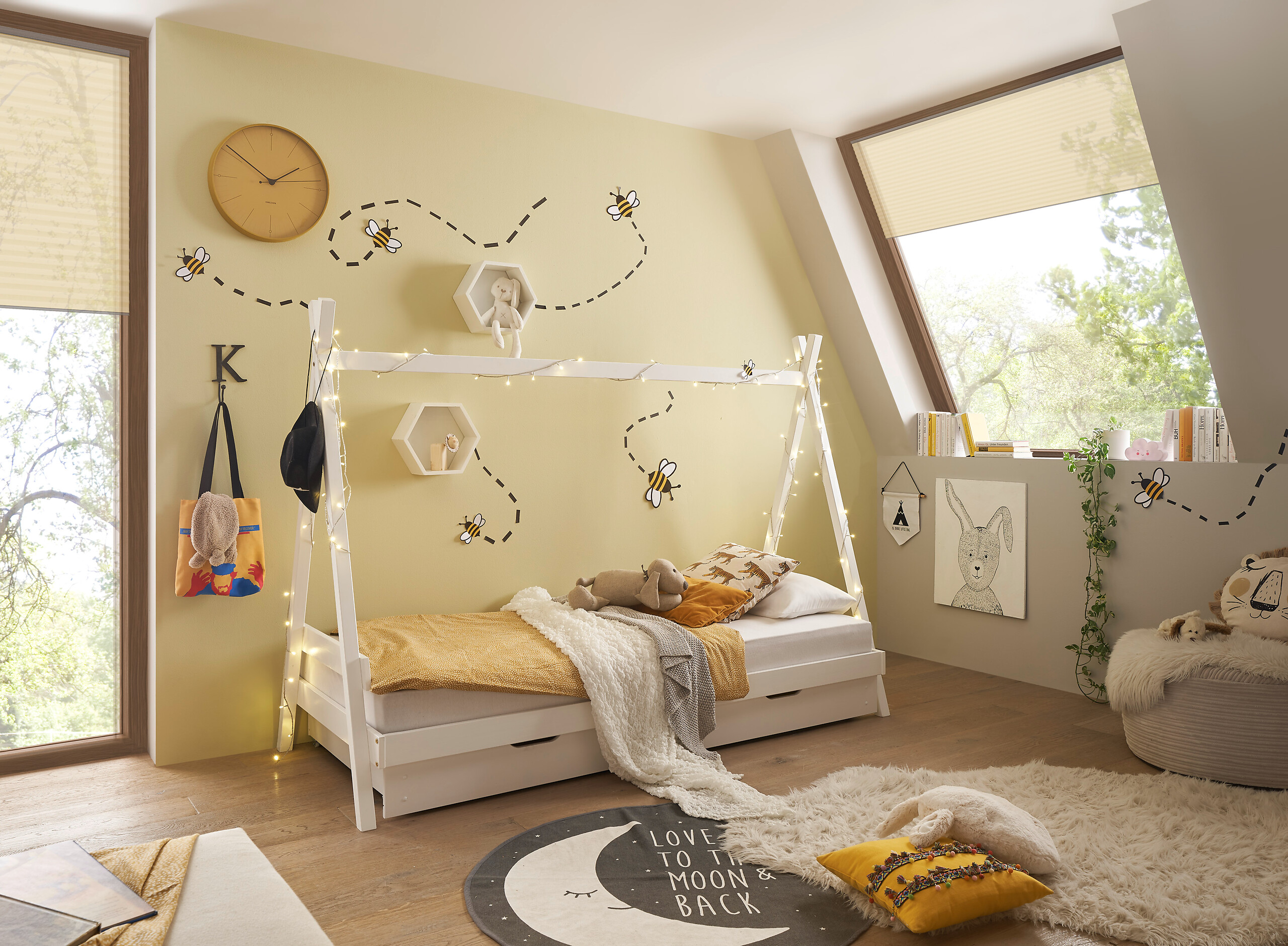 Bett Sora weiß Liegefläche B/L: ca. 90x200 cm