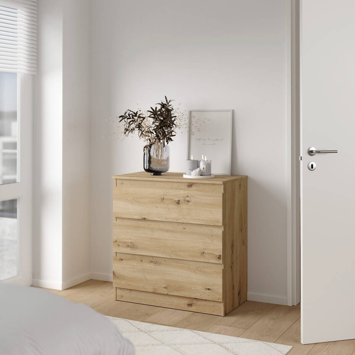 Kommode Mara Eiche Nachbildung B/H/T: ca. 77x80,5x42 cm