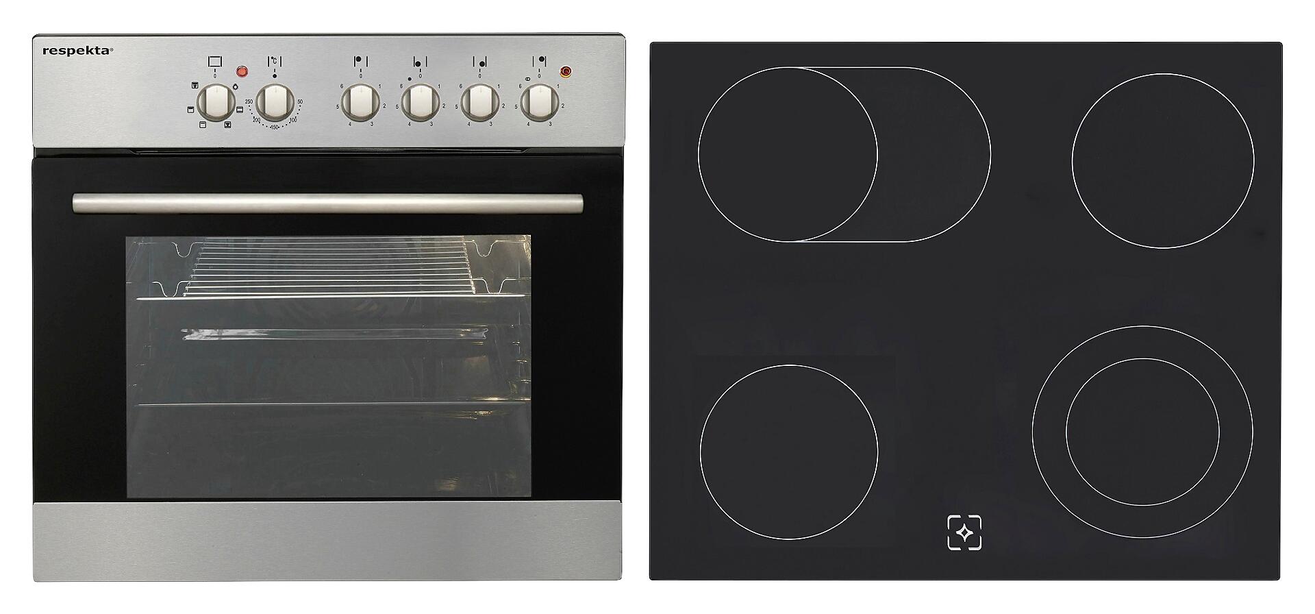 Respekta Küchenblock Premium schwarz hochglänzend B/H/T: ca. 270x200x60 cm