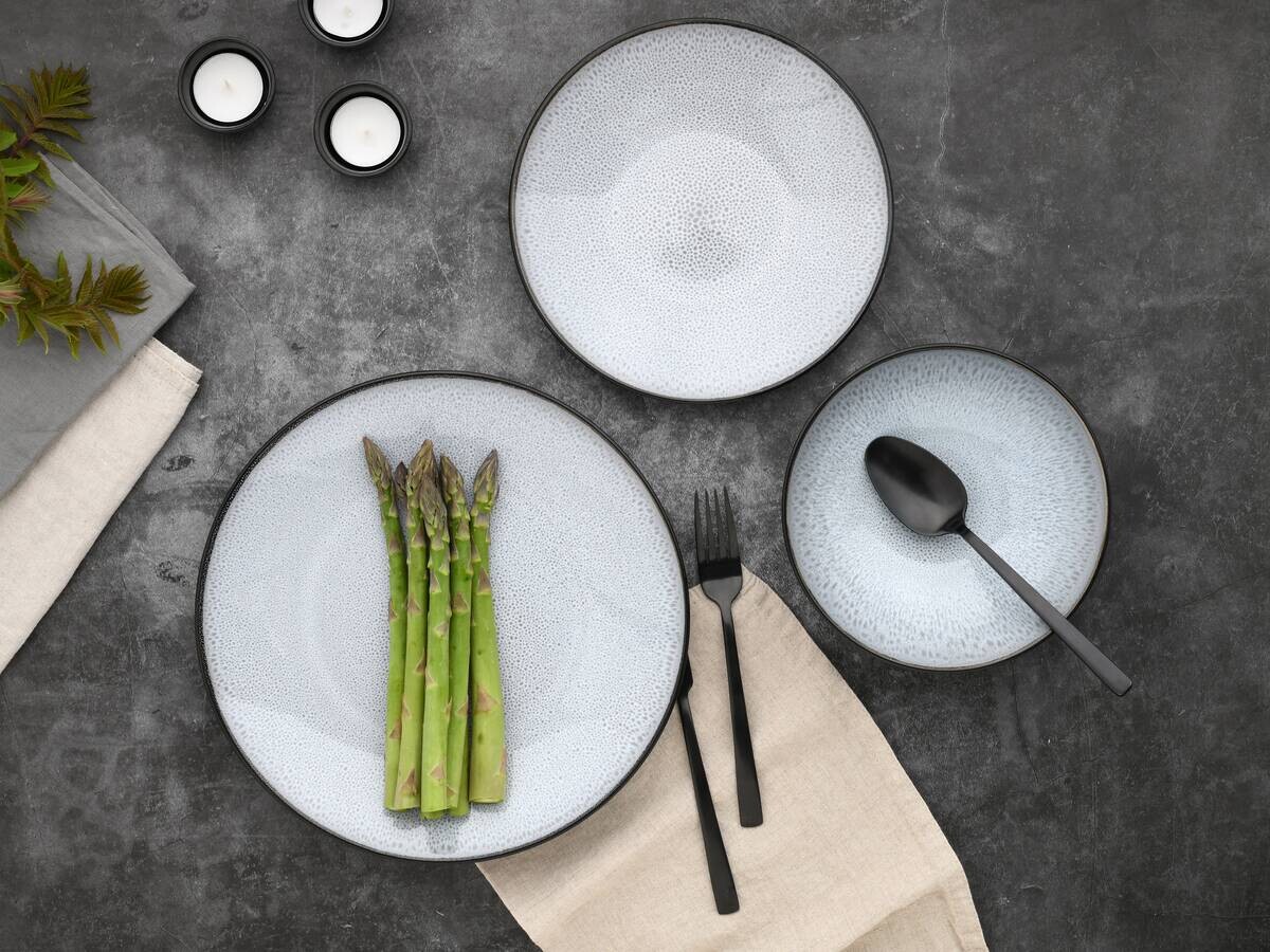 CreaTable Tafelservice Malmö grau Steinzeug 18 tlg.