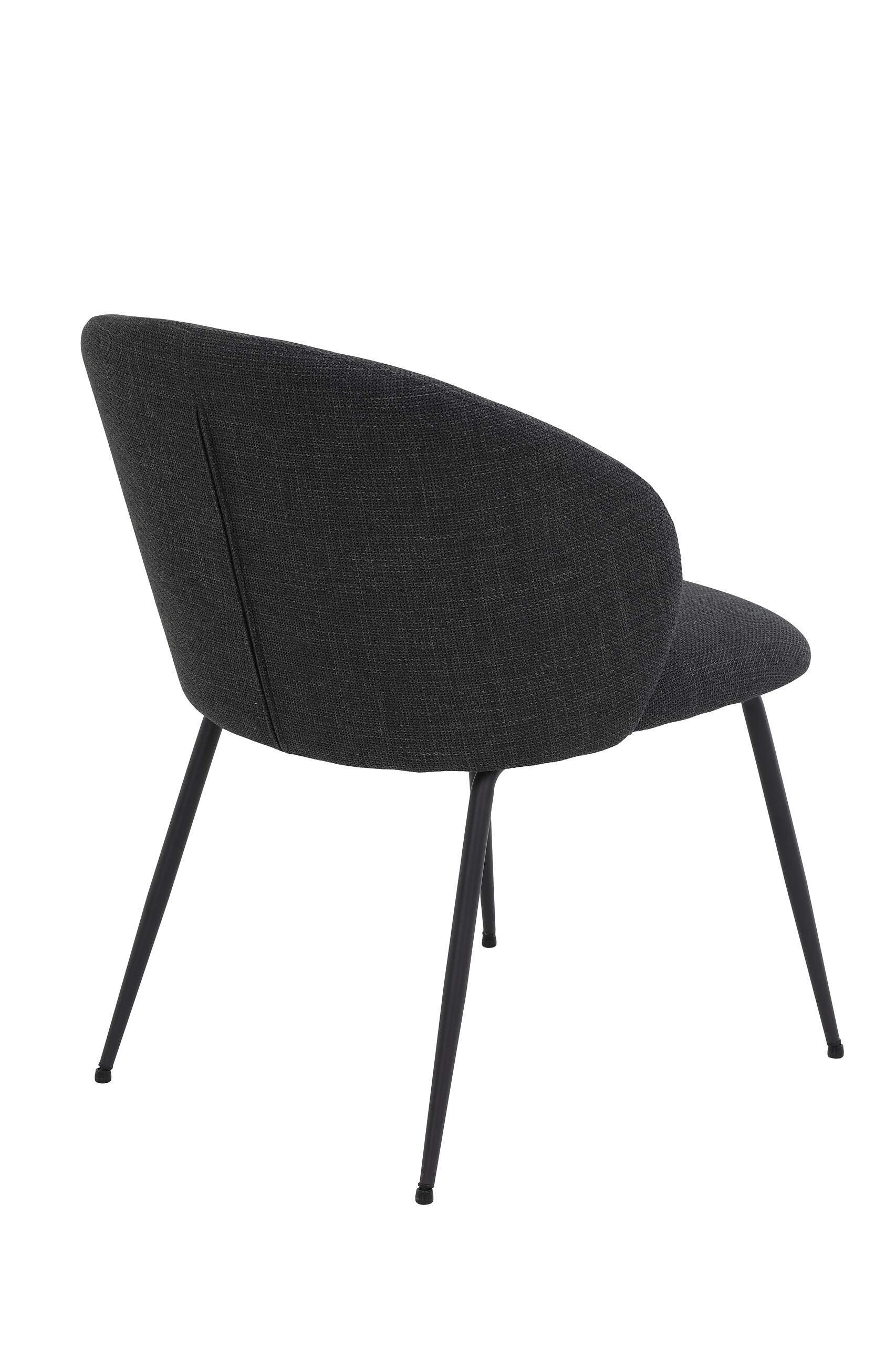Stuhl Graz anthrazit schwarz Microfaser Metall
