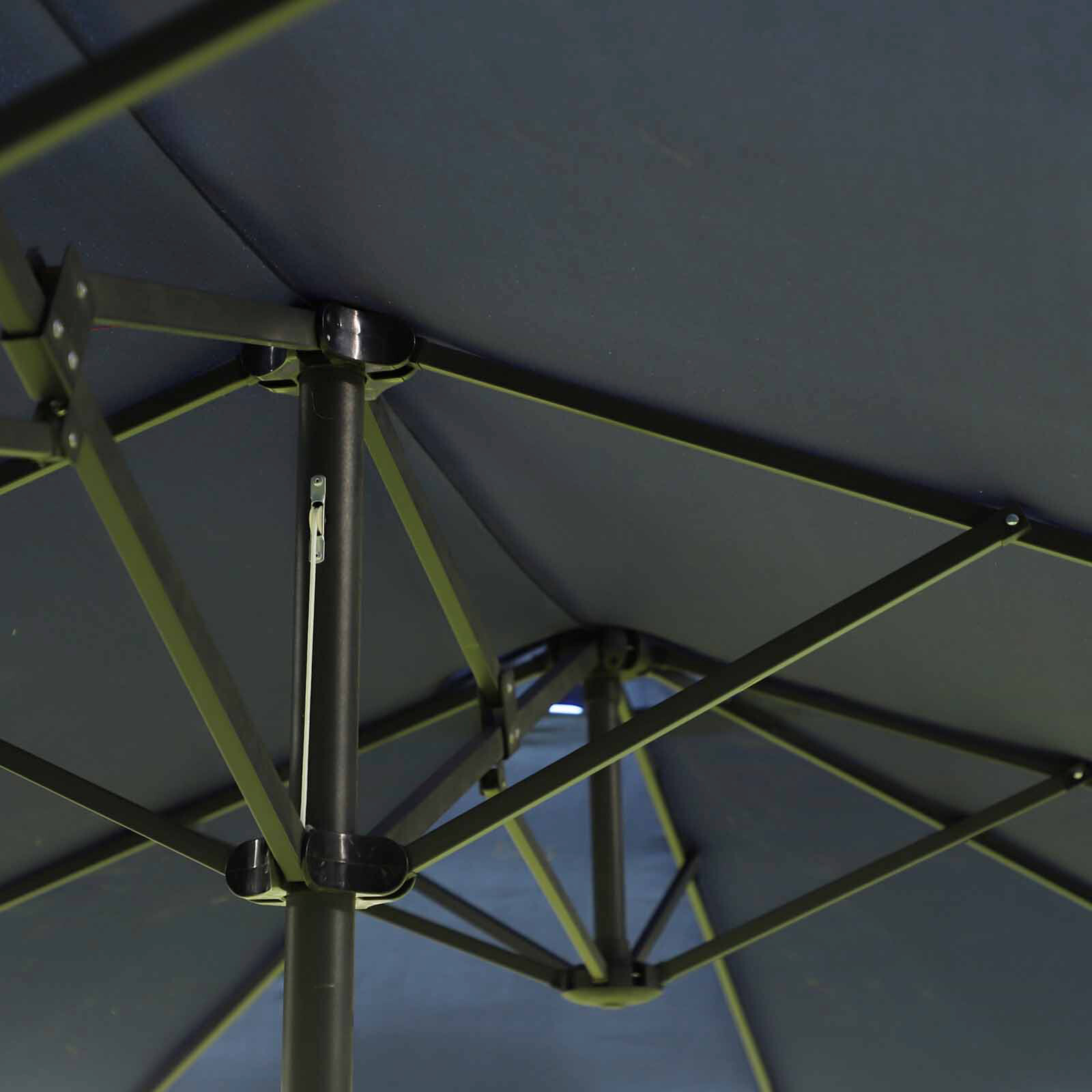 Outsunny Sonnenschirm blau Stahl B/H/L: ca. 270x240x460 cm