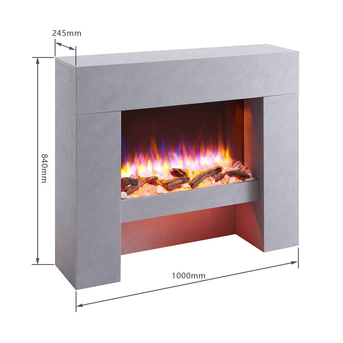 Balderia Elektrischer Kamin Elektrischer-Kamin Naran B/H/T: ca. 84x100x24,5 cm