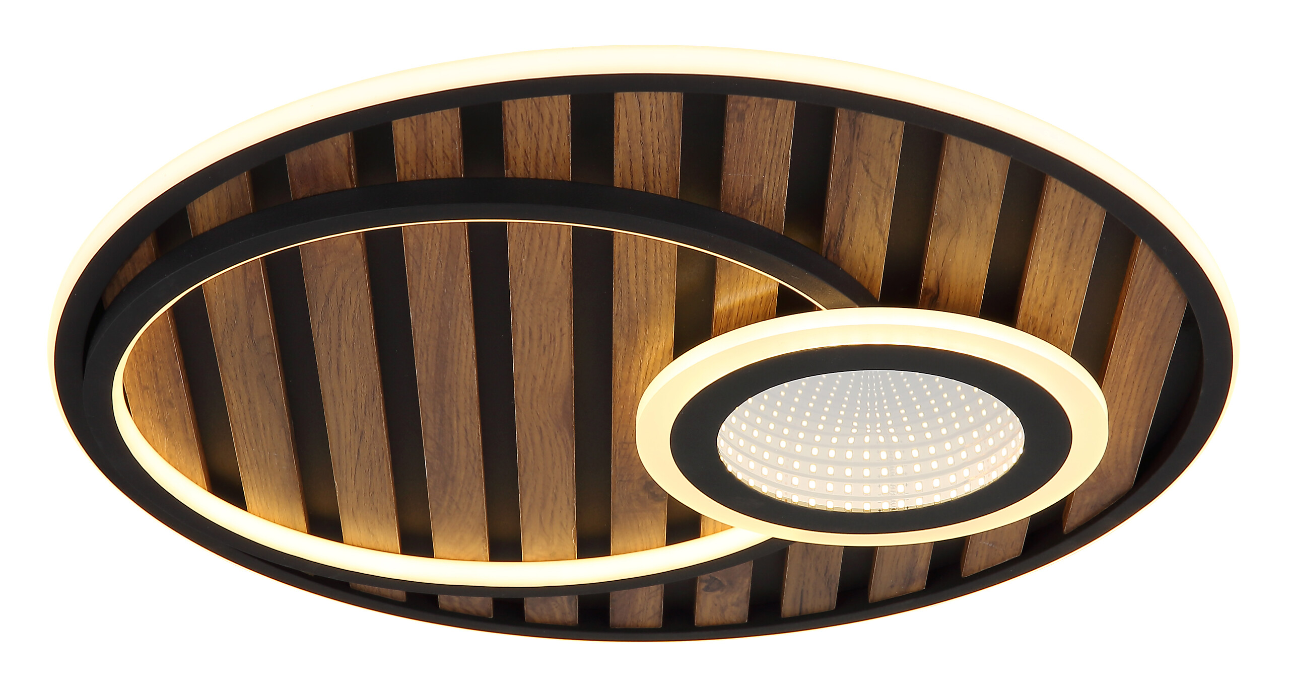 GLOBO Deckenleuchte mattschwarz Opal Metall MDF H/D: ca. 8x50 cm 1 Brennstellen