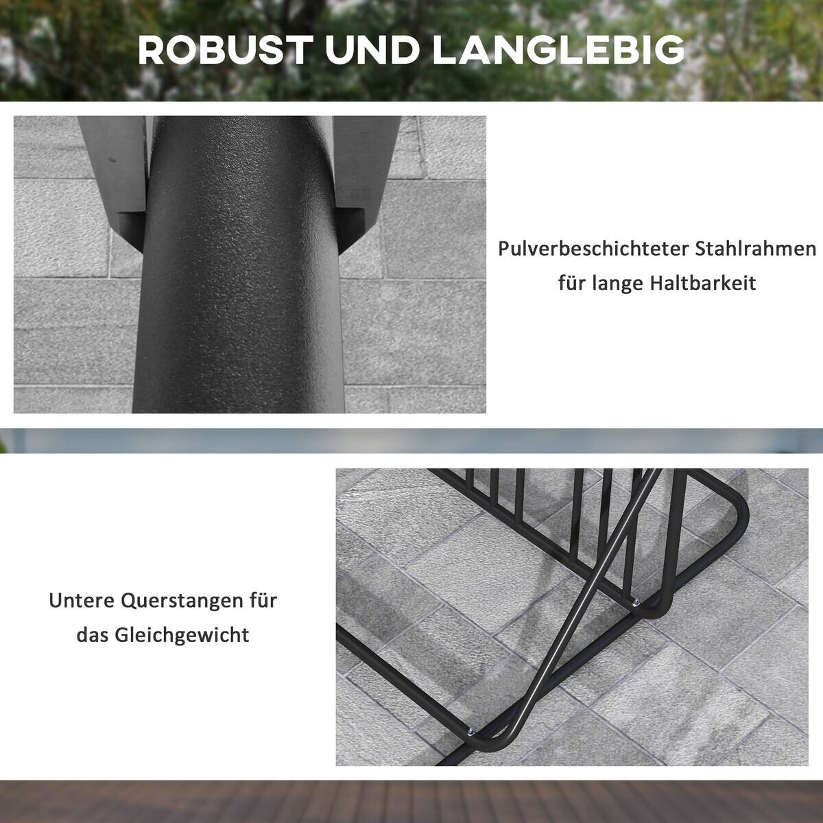 DURHAND Fahrrad-Zubehör schwarz schwarz B/H/L: ca. 92x102x130 cm