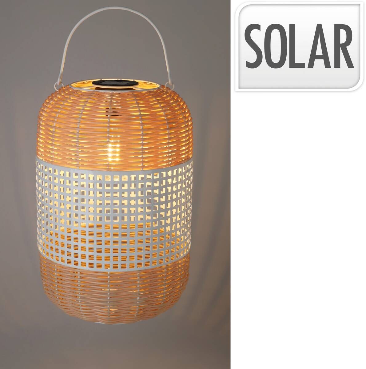 Solarlaterne schwarz Metall B/H/L: ca. 24x24x38 cm