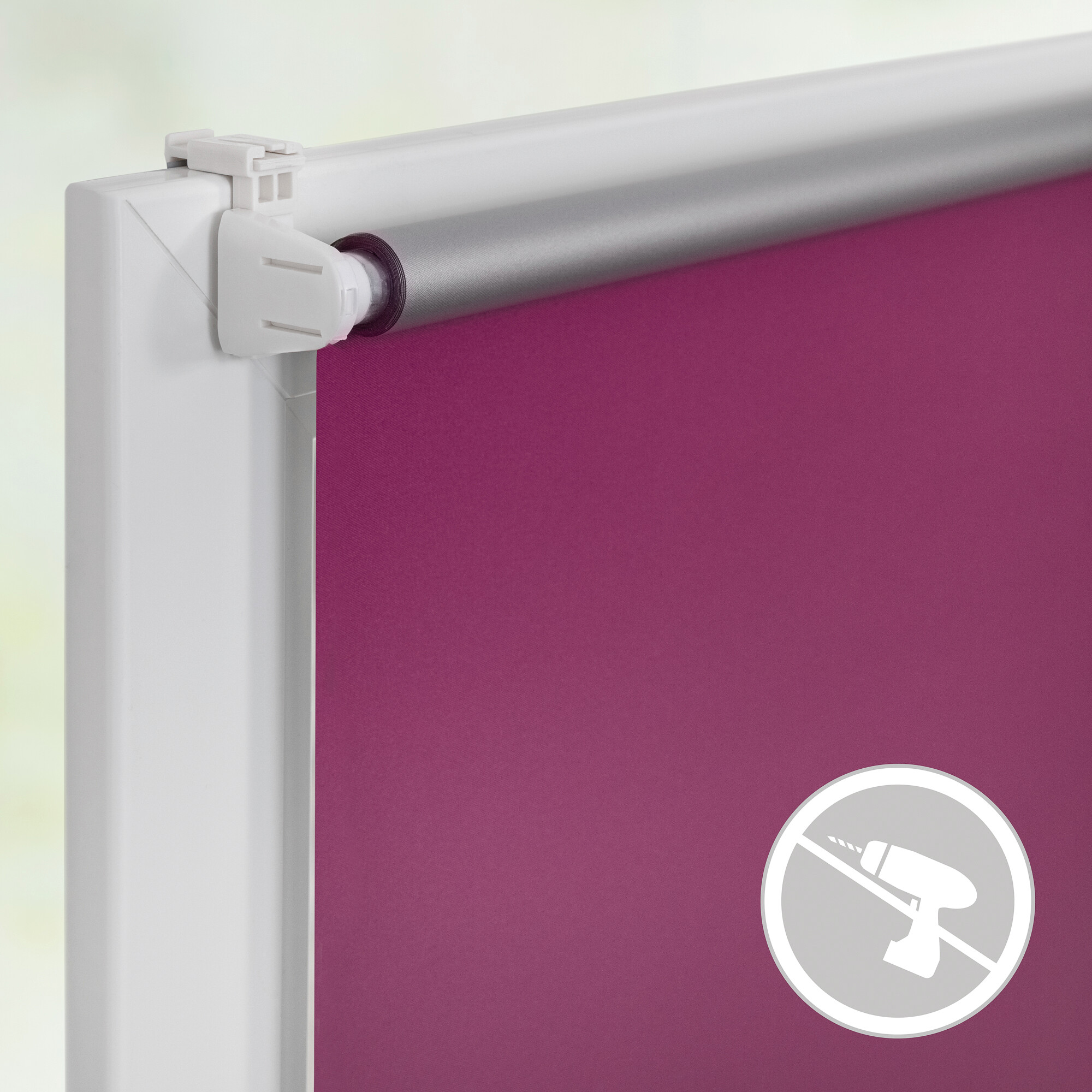 LICHTBLICK Thermo Klebe-/Klemmrollo Verdunklungsqualität fuchsia B/L: ca. 80x150 cm