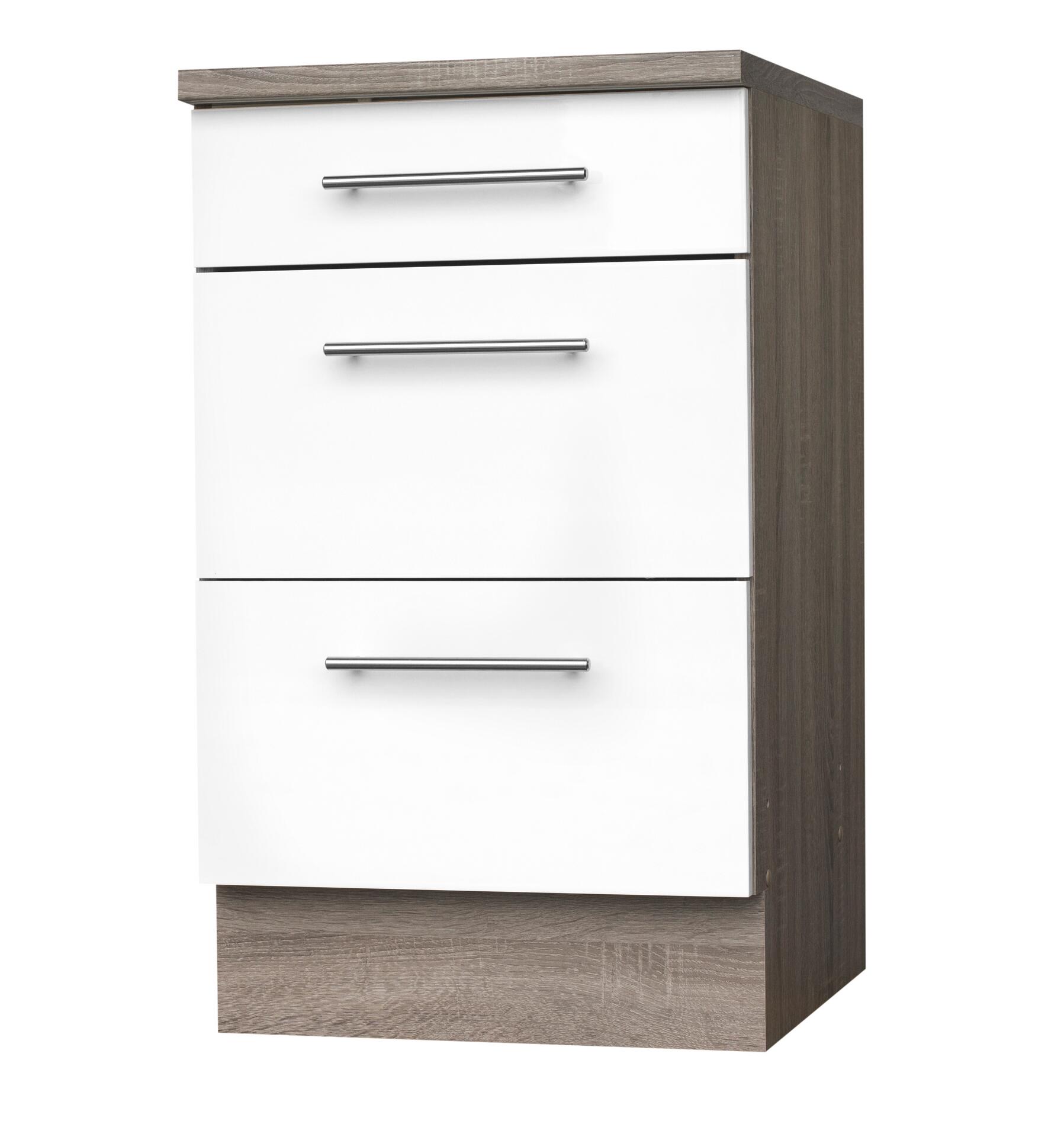 Auszugsschrank weiß Hochglanz B/H/T: ca. 50x82x57 cm