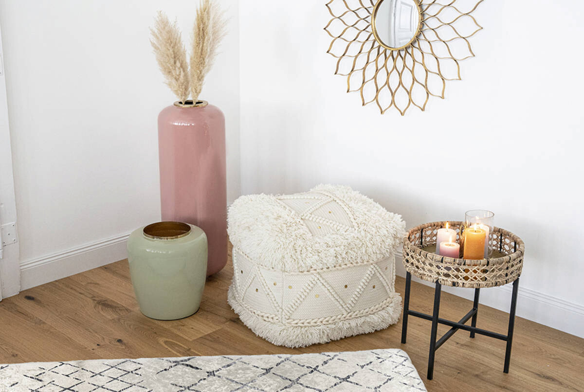 360 Living Hocker Bohist 500 creme B/H/T: ca. 50x45x50 cm