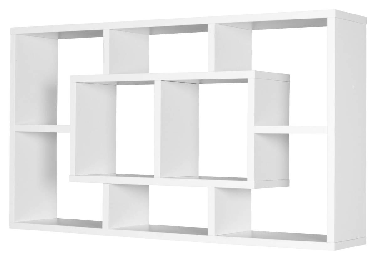 Wandregal weiß B/H/T: ca. 85x47,5x16 cm