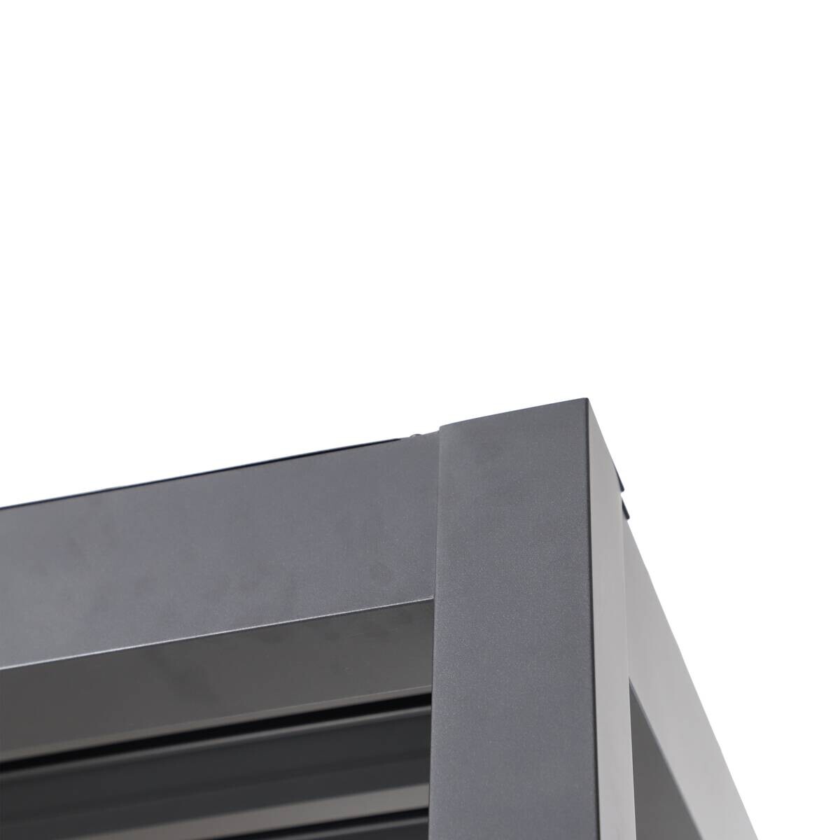 Pergola dunkelgrau Stahlrohr B/H/L: ca. 300x236x300 cm