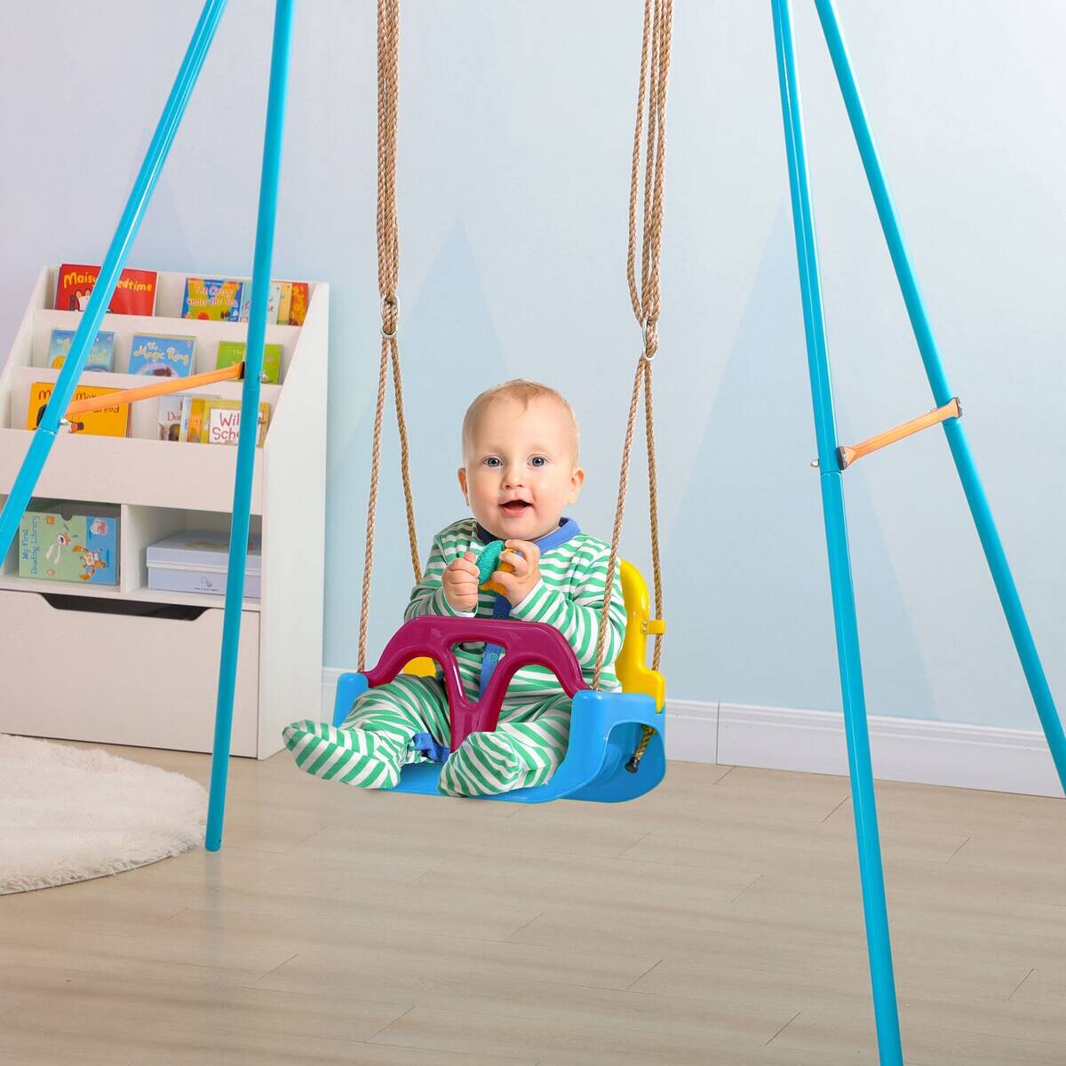 Outsunny Schaukel blau B/H/L: ca. 33x42x180 cm